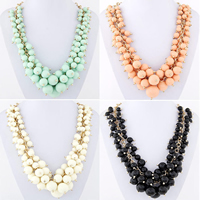 Resin Zinc Alloy Necklace, with Zinc Alloy, gold color plated 45mm Approx 17.7 Inch 