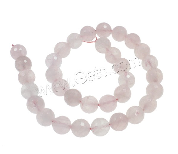 Natural Rose Quartz Beads, Round, different size for choice & faceted, Hole:Approx 1.5mm, Length:Approx 15.5 Inch, Sold By Strand