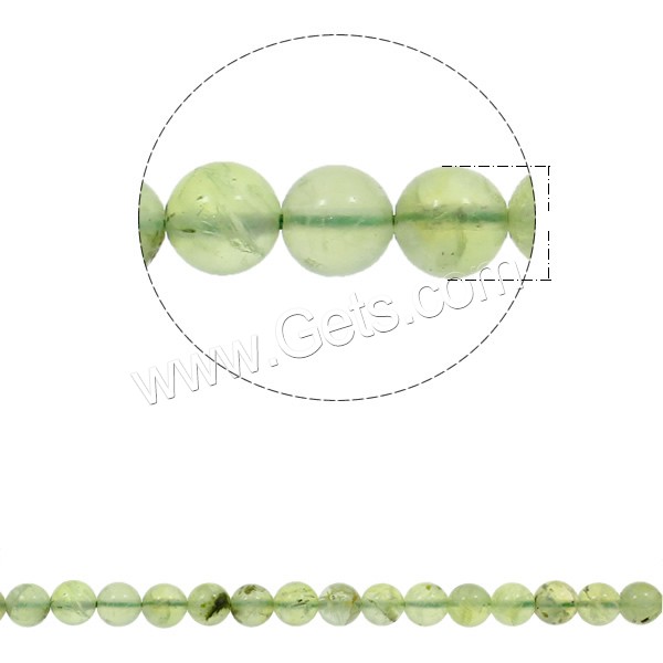 Natural Green Quartz Beads, Round, different size for choice, Hole:Approx 1.5mm, Length:Approx 15.7 Inch, Sold By Strand