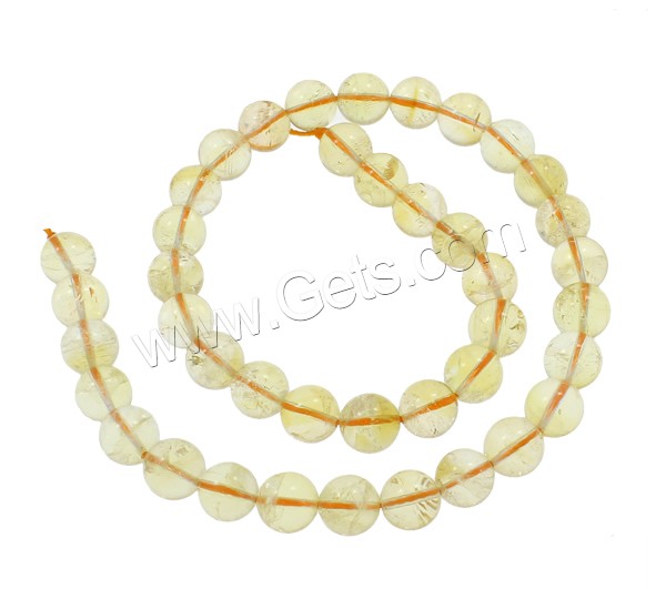 Natural Citrine Beads, Round, November Birthstone & different size for choice, Hole:Approx 1.5mm, Length:Approx 15.7 Inch, Sold By Strand