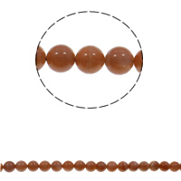 Sonnenstein Perle, rund, natürlich, verschiedene Größen vorhanden, Bohrung:ca. 1.5mm, Länge:ca. 15.7 ZollInch, verkauft von Strang