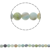 Amazonit Perlen, rund, natürlich, verschiedene Größen vorhanden & satiniert, Bohrung:ca. 1.5mm, Länge:ca. 15.7 ZollInch, verkauft von Strang