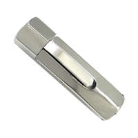 Stainless Steel Bayonet Clasp, Tube, original color Approx 6mm 