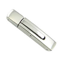 Stainless Steel Bayonet Clasp, Tube, original color Approx 5mm 