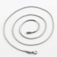 Cadena del collar de acero inoxidable, diverso tamaño para la opción & cadena de la serpiente, color original, longitud:aproximado 19.6 Inch, Vendido por Sarta
