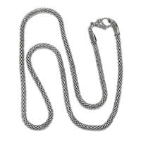 Cadena del collar de acero inoxidable, cadena de linterna, color original, 3.2mm, longitud:18 , Vendido por Sarta