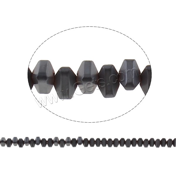 Las Perlas De Hematites Sin Magnético, Hematita no magnética, Triángulo, diverso tamaño para la opción & glaseado, Negro, agujero:aproximado 1mm, longitud:aproximado 15.7 Inch, Vendido por Sarta