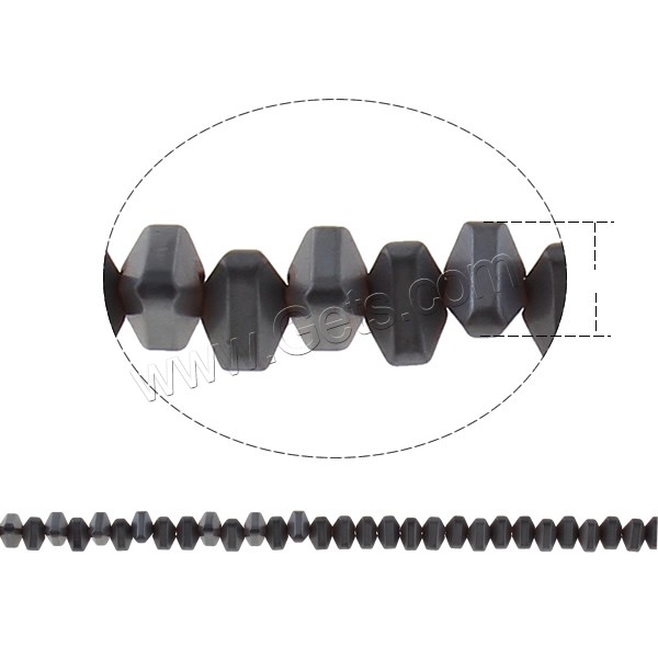 Non Magnetic Hematite Beads, Triangle, different size for choice & frosted, black, Hole:Approx 1mm, Length:Approx 15.7 Inch, Sold By Strand