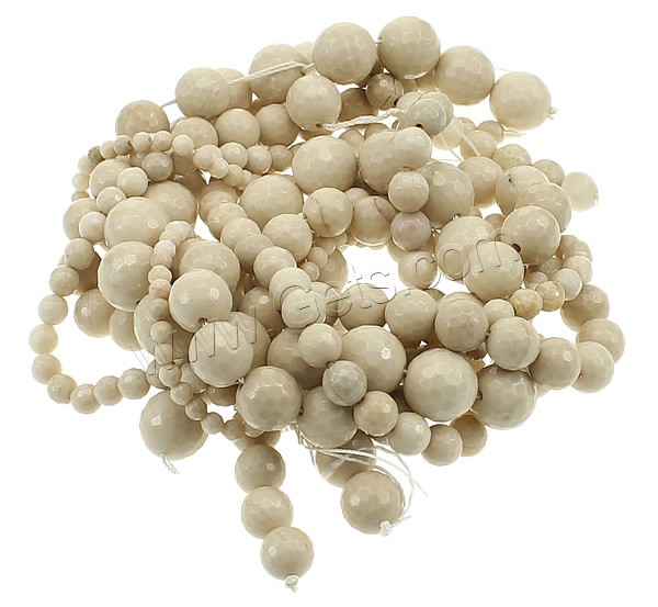 Riverstone Bead, Round, natural, different size for choice & faceted, Hole:Approx 1mm, Sold By Strand