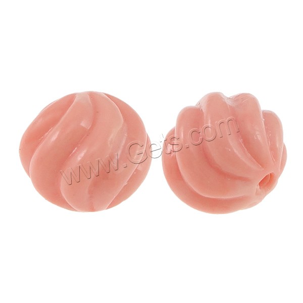 Fluted Giant Clam Beads, different size for choice & corrugated, pink, Sold By PC