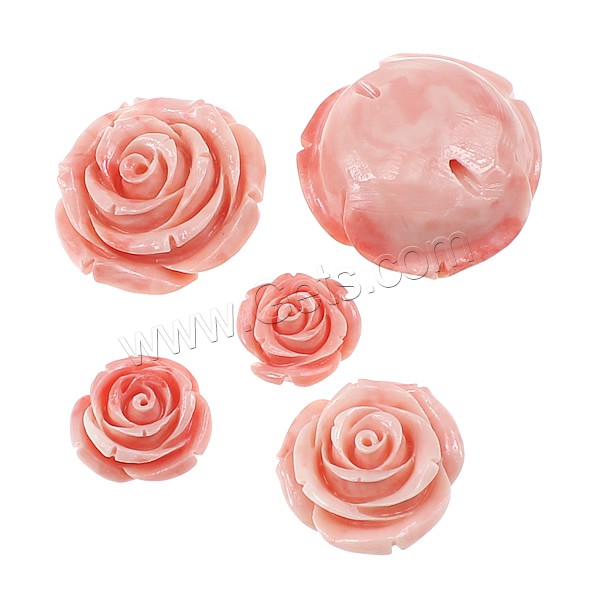 Fluted Giant Clam Beads, Flower, Carved, different size for choice, pink, Sold By PC