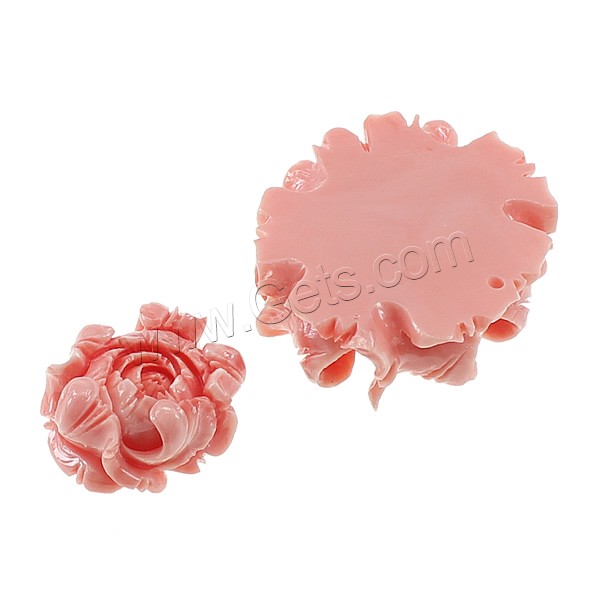 Рифленый Гигантский подвеска, морское ушко, Форма цветка, резной, разный размер для выбора, розовый, отверстие:Приблизительно 1.5mm, продается PC