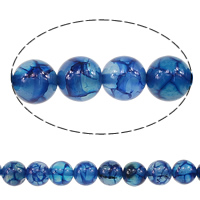 Natural Dragon Veins Agate Beads, Round Approx 0.8-1.2mm Approx 15 Inch 