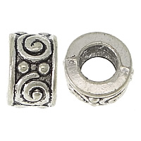 Zinc Alloy Large Hole Beads, Donut, antique silver color plated Approx 4mm 