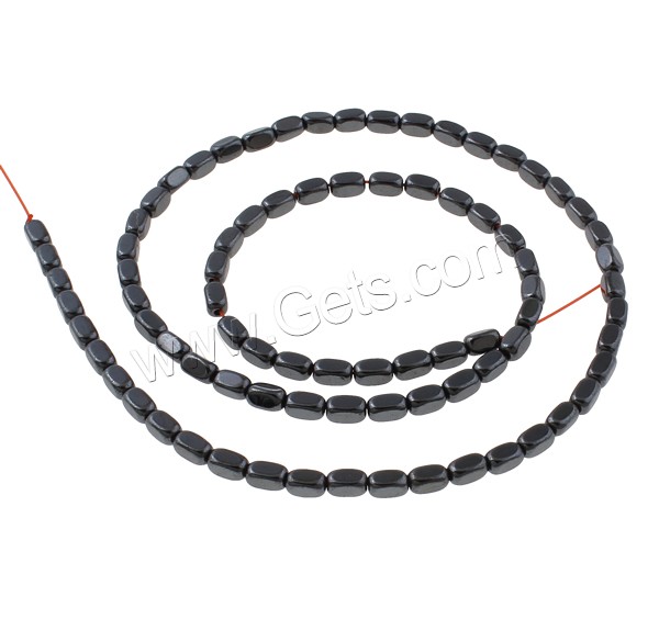 Non Magnetic Hematite Beads, Rectangle, different size for choice, black, Hole:Approx 1mm, Length:Approx 15.7 Inch, Sold By Strand