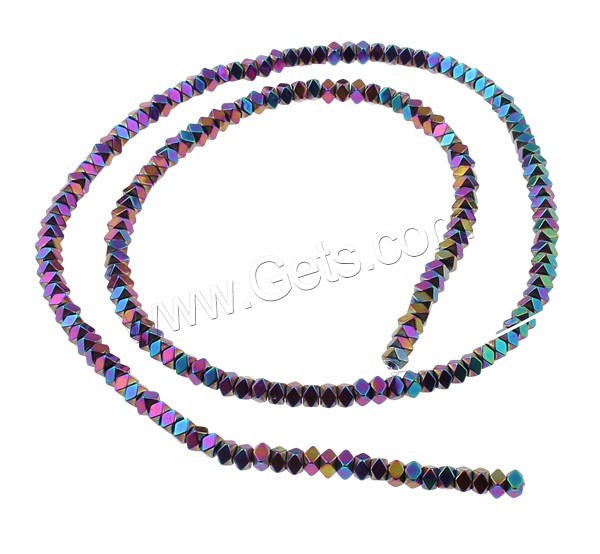 Non Magnetic Hematite Beads, Polygon, plated, different size for choice, more colors for choice, Hole:Approx 1mm, Length:Approx 15.7 Inch, Sold By Strand