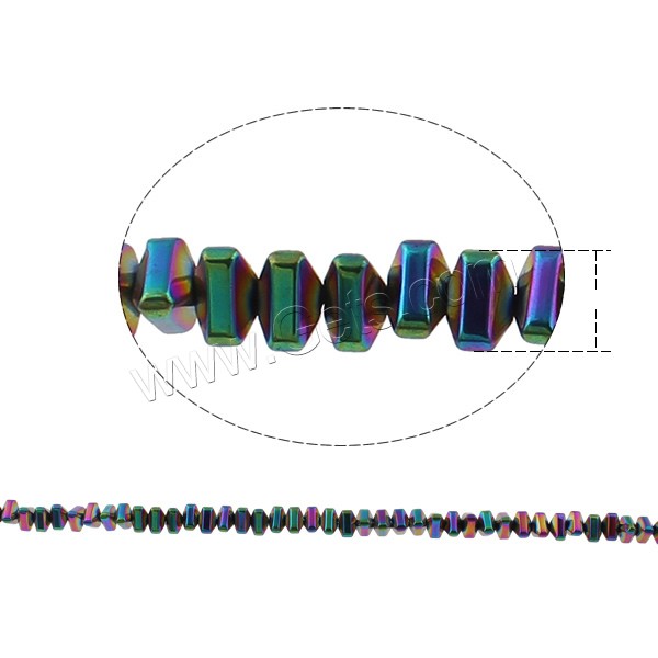 Non Magnetic Hematite Beads, Triangle, plated, different size for choice, more colors for choice, Hole:Approx 1mm, Length:Approx 15.7 Inch, Sold By Strand