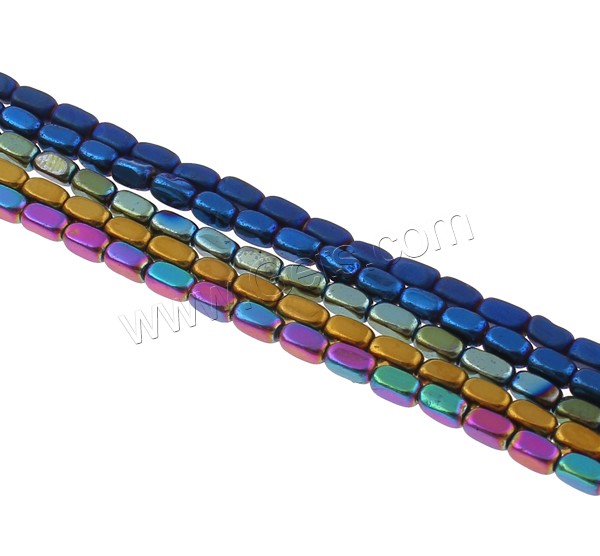 Non Magnetic Hematite Beads, Rectangle, plated, different size for choice, more colors for choice, Hole:Approx 1mm, Length:Approx 15.7 Inch, Sold By Strand