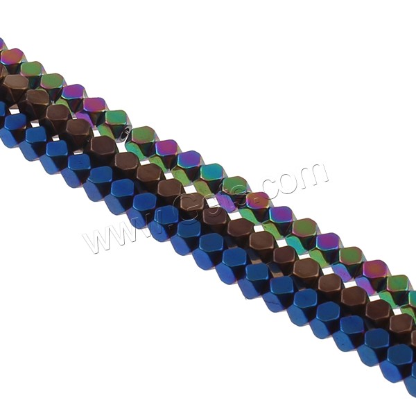 Non Magnetic Hematite Beads, Polygon, plated, different size for choice, more colors for choice, Hole:Approx 1mm, Length:Approx 15.7 Inch, Sold By Strand