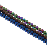 Las Perlas De Hematites Sin Magnético, Hematita no magnética, Polígono, chapado, diverso tamaño para la opción, más colores para la opción, agujero:aproximado 1mm, longitud:aproximado 15.7 Inch, Vendido por Sarta