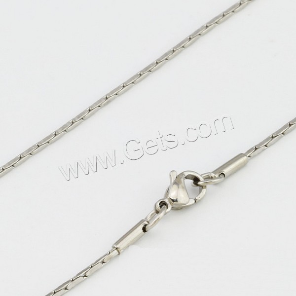 Stainless Steel Chain Necklace, different size for choice & Boston chain, original color, Length:Approx 17.7 Inch, Sold By Strand