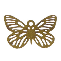 Brass Stamping Pendants, Butterfly, plated, hollow Approx 0.8mm 