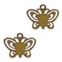 Brass Stamping Pendants, Butterfly, plated Approx 1mm 