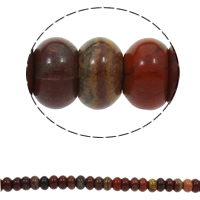Regenbogen Jaspis Perle, Rondell, natürlich, 10x6mm, Bohrung:ca. 1.5mm, Länge:ca. 15.7 ZollInch, ca. 64PCs/Strang, verkauft von Strang