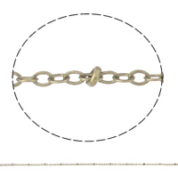 Латунная цепочка с овальными звеньями, Латунь, Связанный вручную, Овальный цепь, Много цветов для выбора, не содержит кадмий  100м/Strand, продается Strand