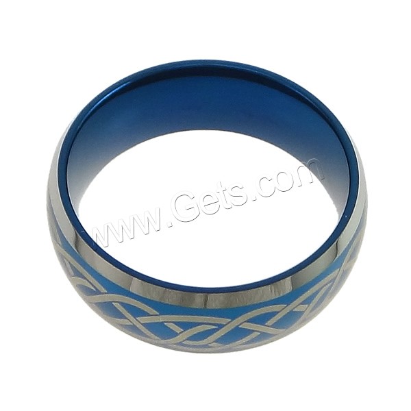 Men Stainless Steel Ring in Bulk, Tungsten Alloy, electrophoresis, different size for choice, 8mm, Sold By PC