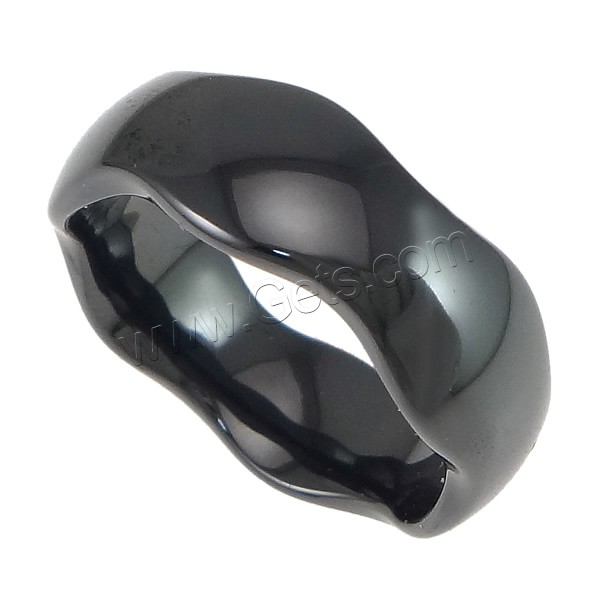 Alumina Ceramic Finger Ring, different size for choice, black, 8mm, Sold By PC