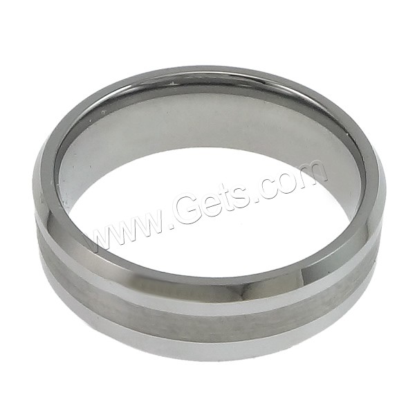 Нержавеющая сталь Человек палец кольцо, вольфрамовый сплав, Платиновое покрытие платиновым цвет, разный размер для выбора, 8mm, продается PC