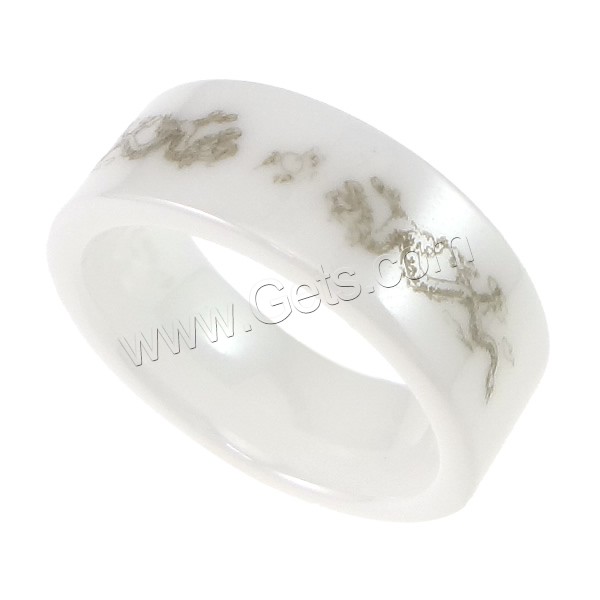 Alumina Ceramic Finger Ring, different size for choice, white, 8mm, Sold By PC