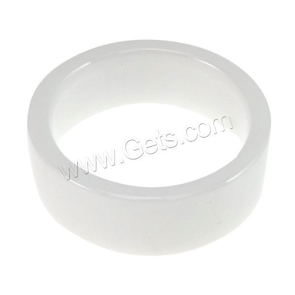 Alumina Ceramic Finger Ring, different size for choice, white, 8mm, Sold By PC