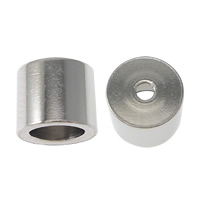 Stainless Steel End Caps, Tube original color Approx 1.5mm 