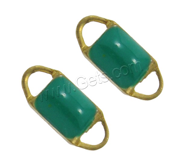 Enamel Brass Connector, plated, 1/1 loop, more colors for choice, nickel, lead & cadmium free, 14x4x3mm, Hole:Approx 2x2mm, Sold By PC