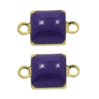 Enamel Brass Connector, Square, plated, 1/1 loop nickel, lead & cadmium free Approx 1.5mm 