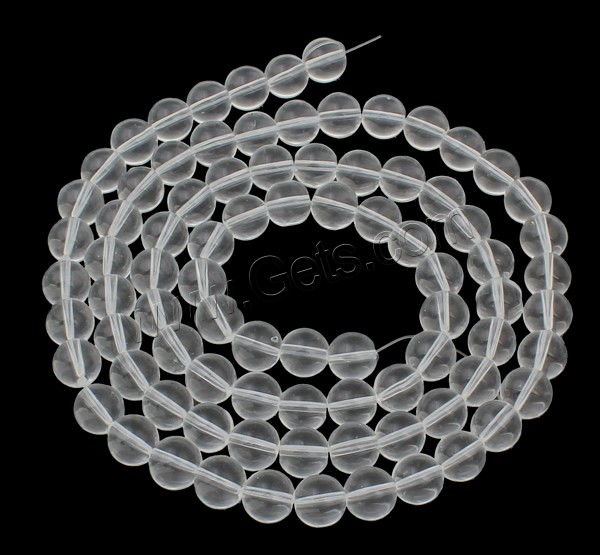 Translucent Glass Beads, Round, different size for choice, clear, Hole:Approx 1mm, Length:Approx 31.4 Inch, Sold By Strand