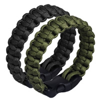 Survival Bracelets, Nylon Cord, plastic Side Release Buckle 21mm Approx 9.5 Inch 