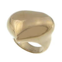 Stainless Steel Finger Ring, Heart, rose gold color plated 17mm, US Ring .5 
