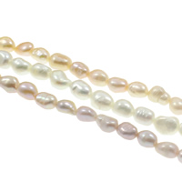 Baroque Cultured Freshwater Pearl Beads, natural Grade A, 7-8mm Approx 0.8mm Approx 15.3 Inch 