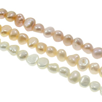 Baroque Cultured Freshwater Pearl Beads, natural Grade AA, 7-8mm Approx 0.8mm Approx 15.3 Inch 