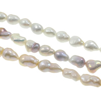Barock kultivierten Süßwassersee Perlen, Natürliche kultivierte Süßwasserperlen, natürlich, keine, Grad AAA, 12-15mm, Bohrung:ca. 0.8mm, Länge:ca. 15.7 ZollInch, verkauft von Strang