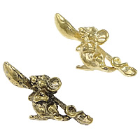 Zinc Alloy Animal Pendants, Mouse, plated Approx 1.5mm 