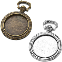 Zinc Alloy Pendant Cabochon Setting, plated Approx 12.8mm, Inner Approx 30mm 