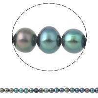 Potato Cultured Freshwater Pearl Beads, natural, dark green, Grade A, 6-7mm Approx 0.8mm .7 Inch 
