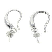 Brass Hook Earwire, platinum color plated, nickel, lead & cadmium free 