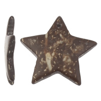 Pendentifs de noix de coco nature, étoile, naturel, couleur originale Environ 2mm Vendu par sac