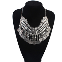 Zinc Alloy Necklace, with 1.5Inch extender chain, antique silver color plated, round link chain, 80mm Approx 19.6 Inch 