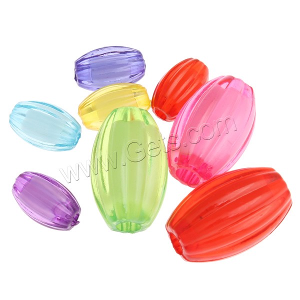 Bead in Bead Acrylic Beads, Oval, different size for choice, more colors for choice, Grade A, Sold By Bag